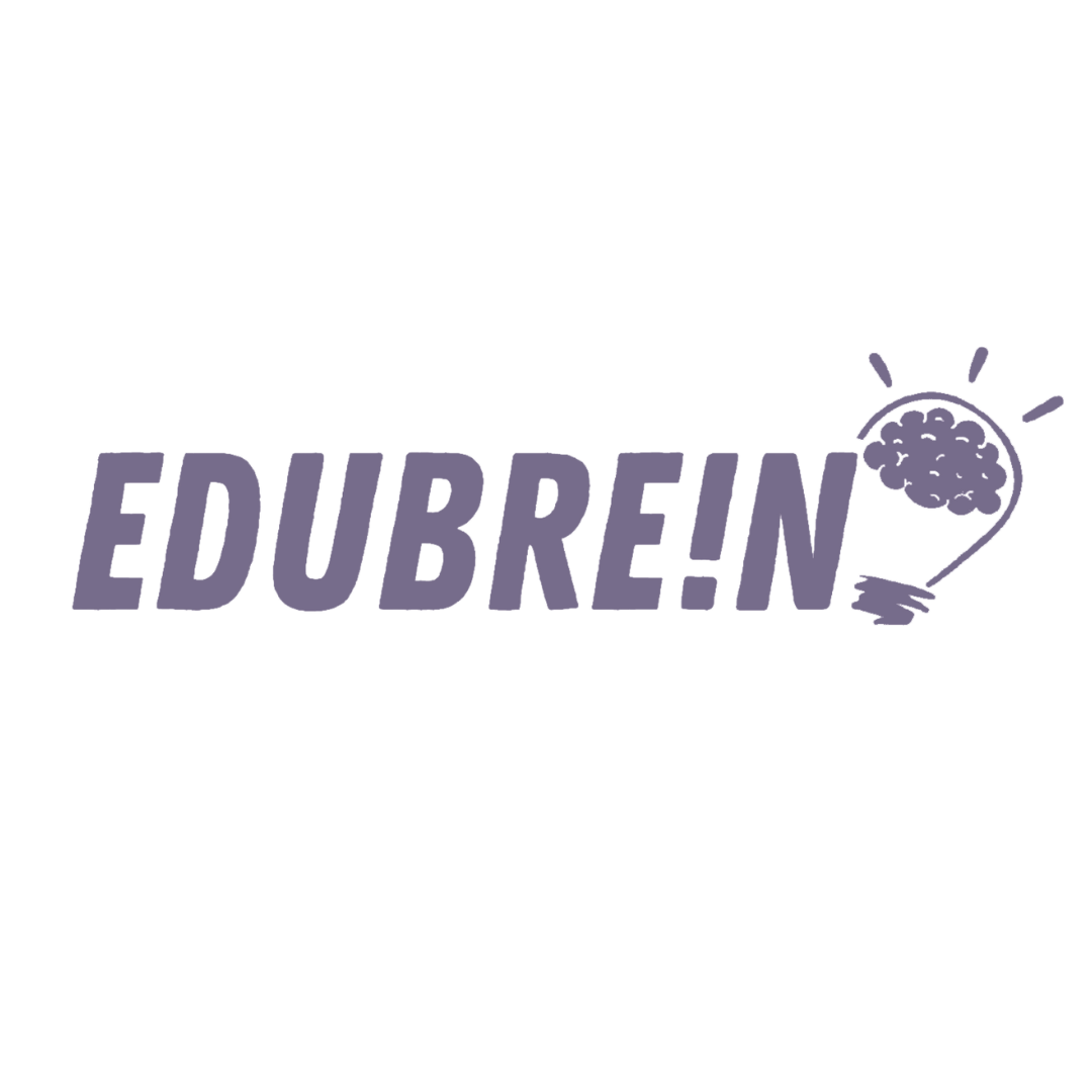 Donker paars logo van Edubrein